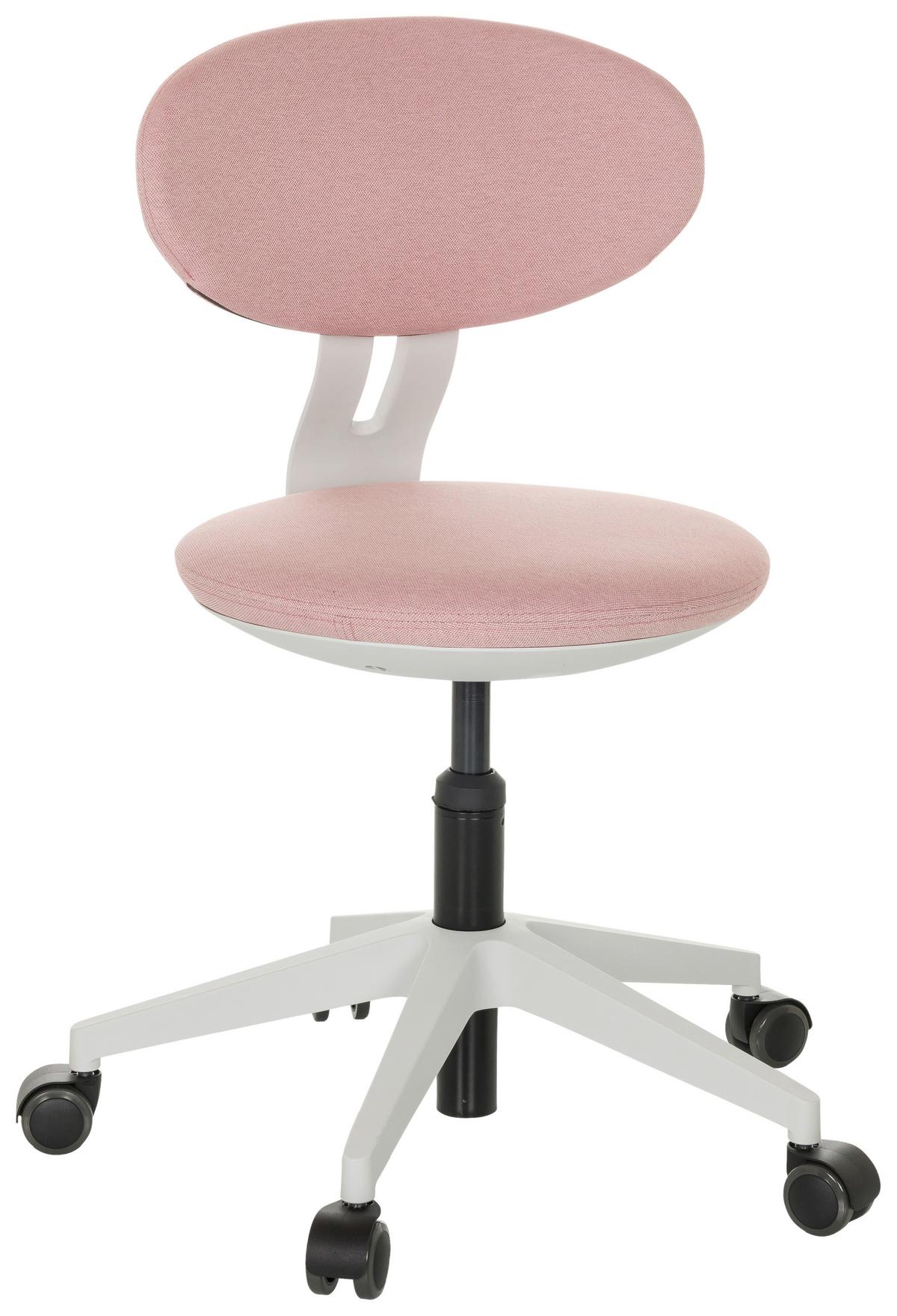 Jugenddrehstuhl Minimovo ca.42x66-87x52cm Rosa - Rosa/Weiß, Basics, Kunststoff/Textil (42/66-87/52cm) - MID.YOU