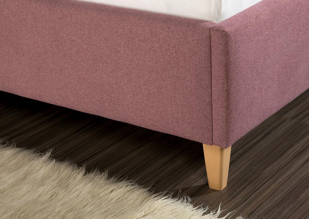 Polsterbett Sierro Beere ca. 200x200 cm - Beere/Naturfarben, MODERN, Holz/Textil (200/200cm) - Livetastic