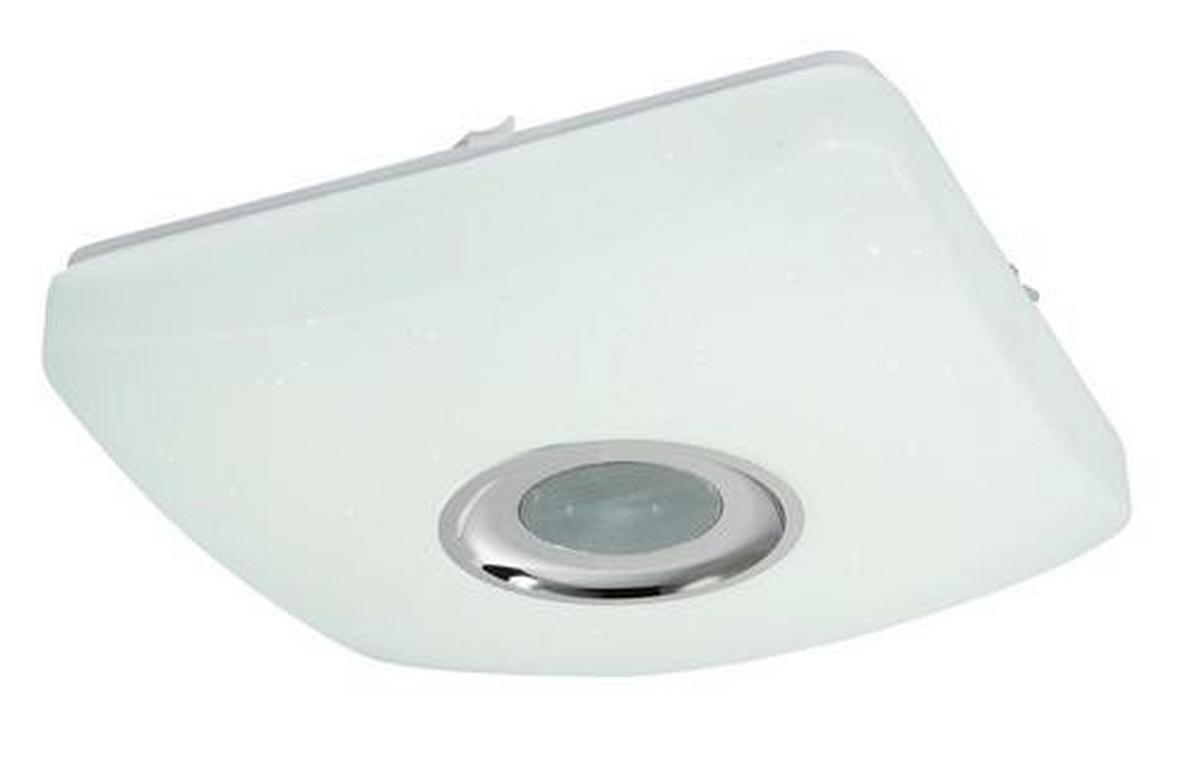 Stropna Led-svetilka Ayleen, S Sijalko - barve kroma/bela, Basics, kovina/umetna masa (36,5/36,5/9cm) - Globo