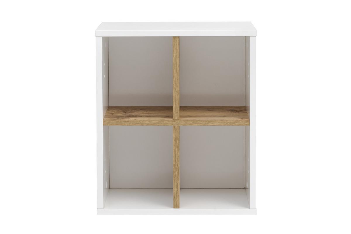 Oberschrank "Padua" , weiß - Eichefarben/Weiß, MODERN, Holzwerkstoff (40,5/48,3/20,5cm) - MID.YOU