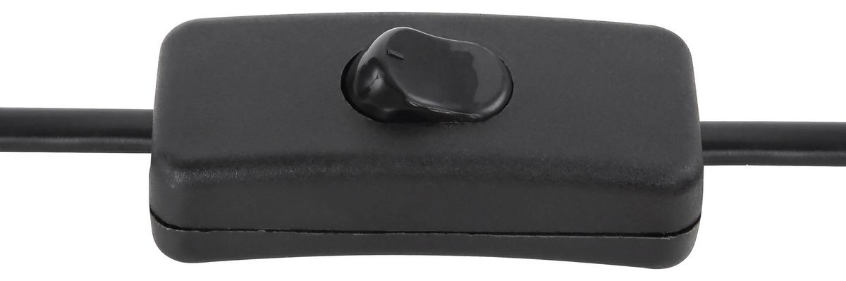 Tischleuchte Rex max. 60 Watt - Beige/Schwarz, Natur, Naturmaterialien/Textil (36/18/55cm) - Globo