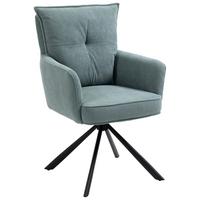 KRZESŁO Z PODŁOKIETNIKAMI POINT - czarny/jasnoniebieski, Design, metal/tkanina (60/95/67cm) - Novel