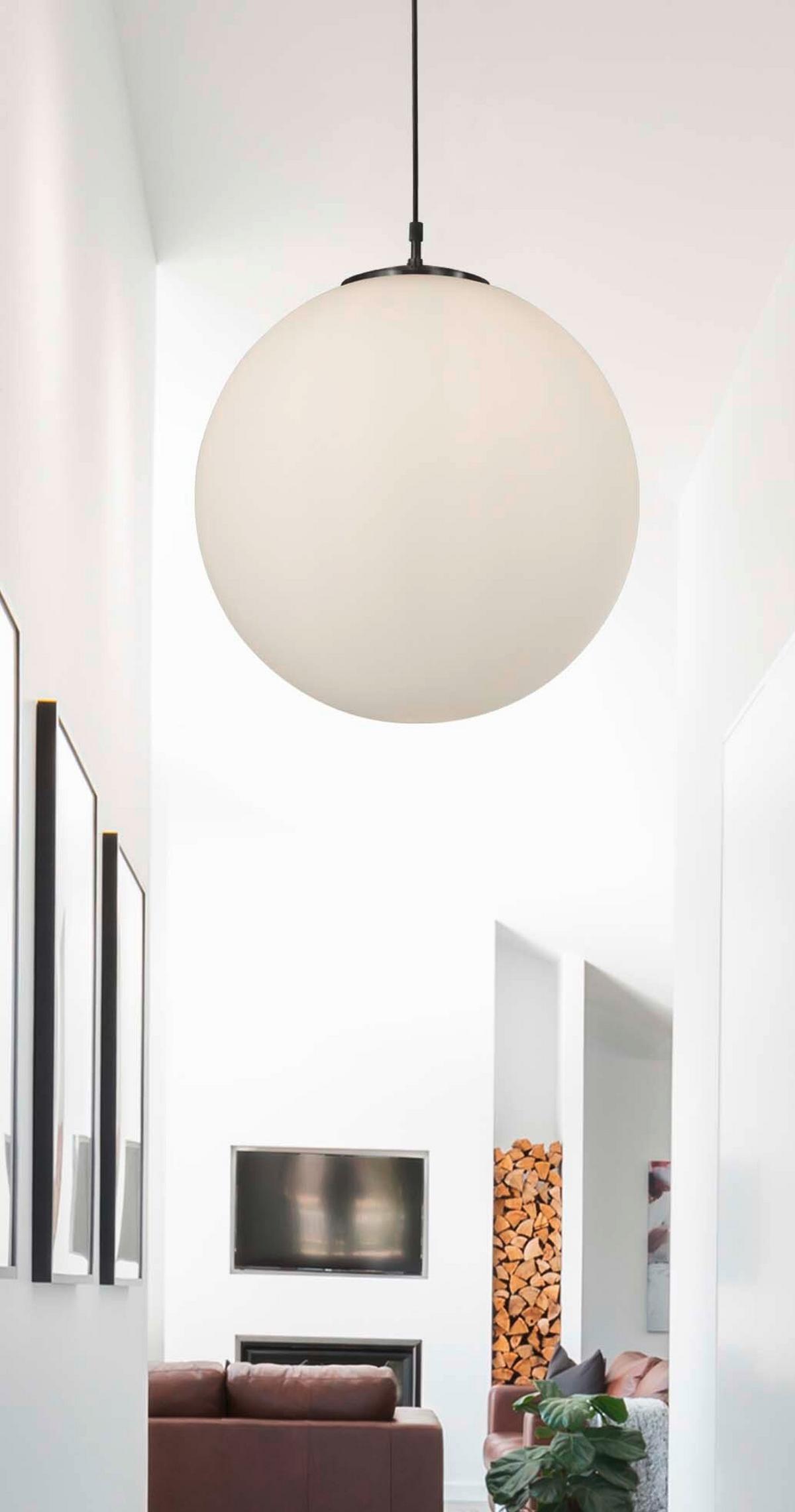 Függőlámpa Atom 6099 - fekete/fehér, Konventionell, üveg/fém (40/120cm)