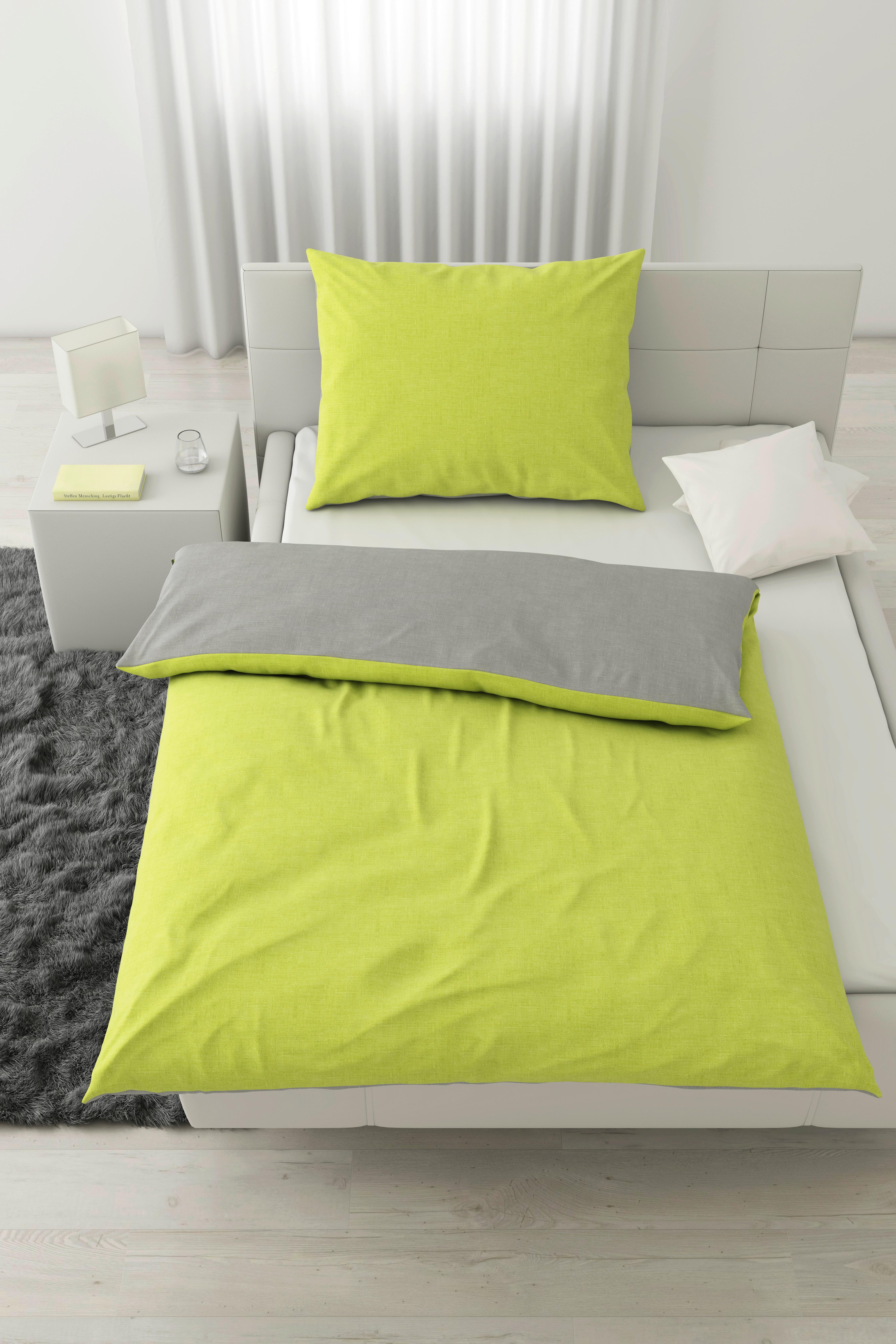 Posteljina Noah Wende 140x200/70x90cm - žuta, tekstil (140/200cm) - Modern Living