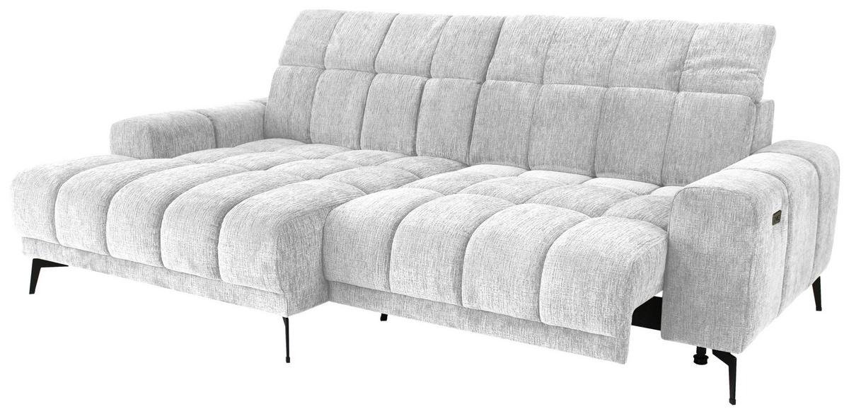 Kutna Garnitura Laya - srebrne boje, Moderno, tekstil (155/250cm) - Premium Living