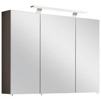 Omara Z Ogledalom Mona, Siva, Osvetlitev - srebrne barve/siva, Moderno, kovina/steklo (100/75,7/16cm) - Stylife