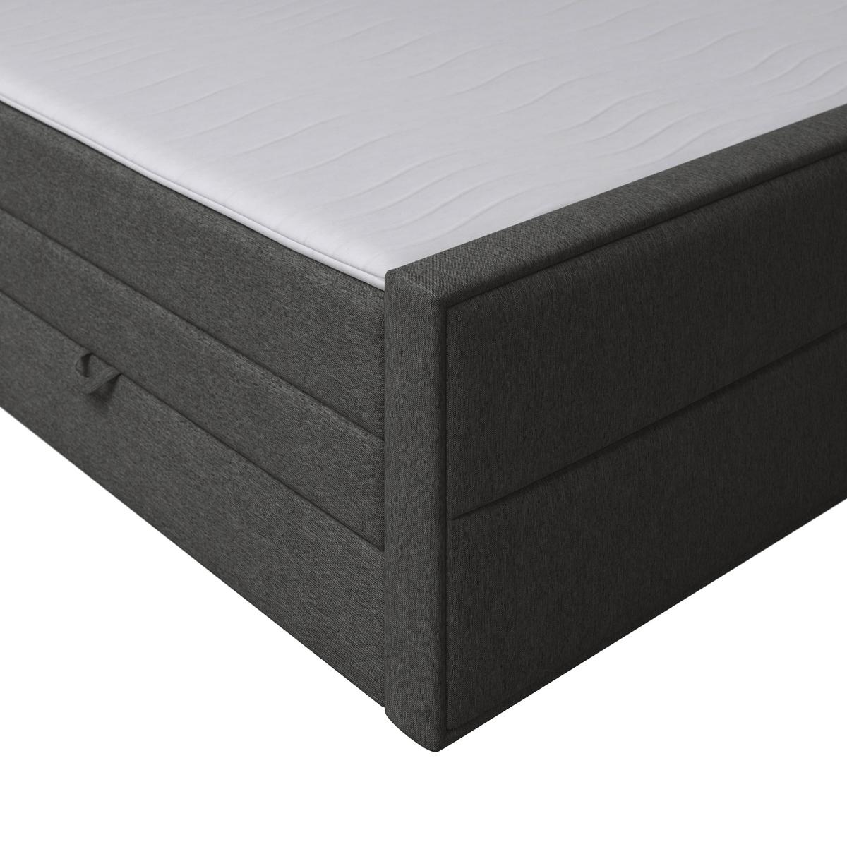 Boxspringbett Palermo ca. 180x200 cm Anthrazit - Anthrazit, MODERN, Holz/Kunststoff (180/200cm) - MID.YOU