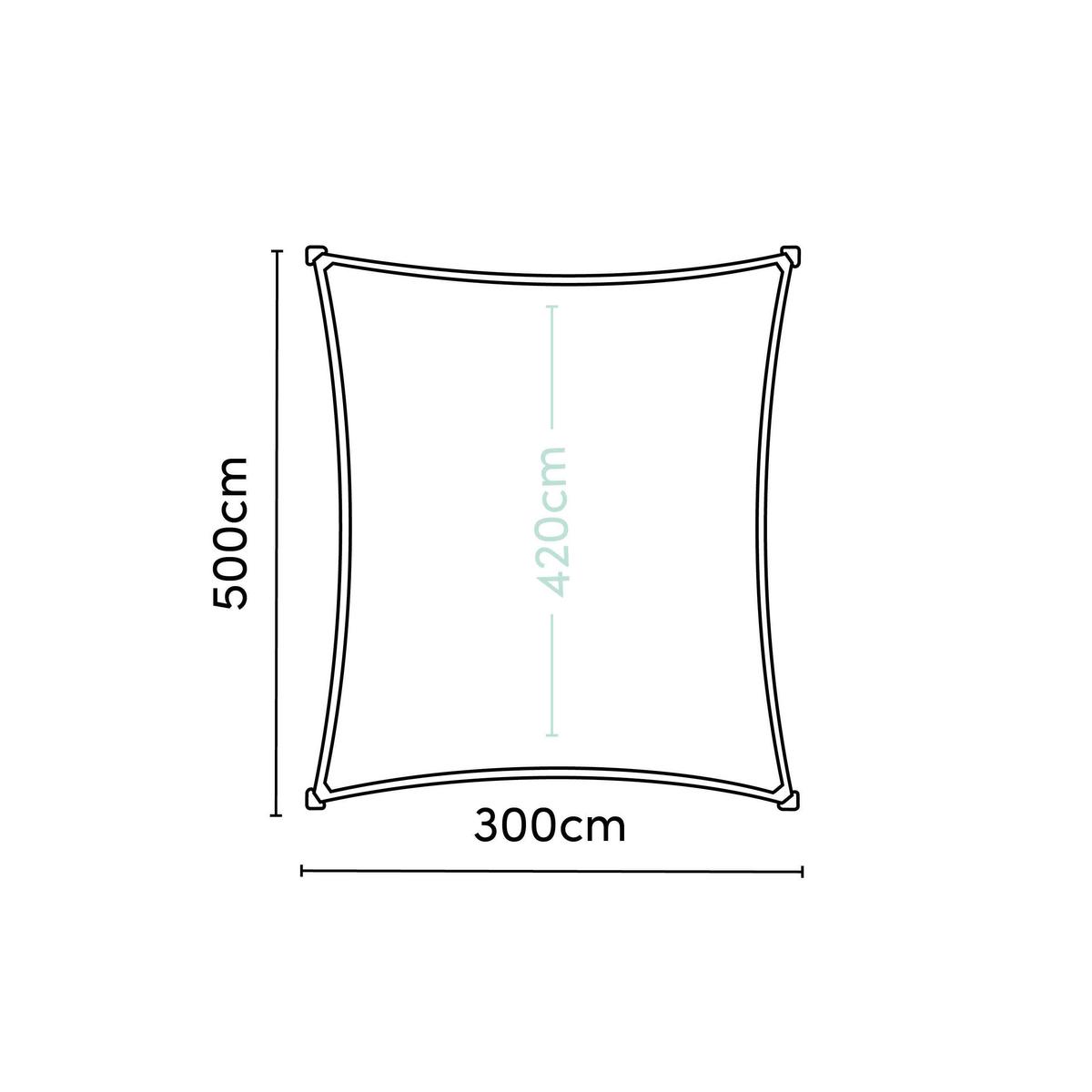 Sonnensegel Coolfit Weiß - Weiß, MODERN, Kunststoff (300/1/400cm) - Gardenson