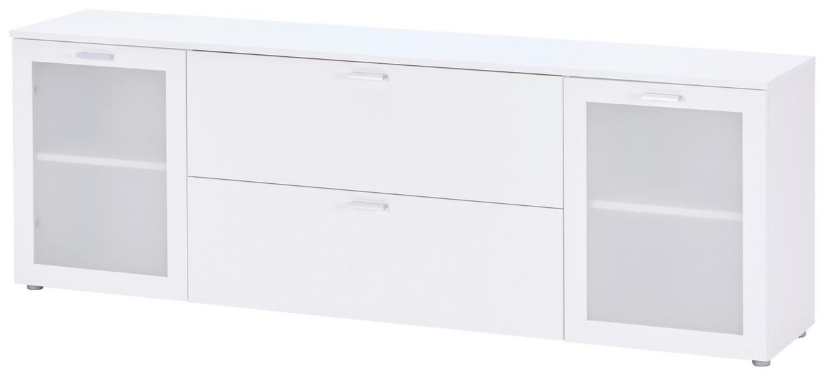Tv Komoda Xeno - bijela, Moderno, staklo/drvni materijal (180/62/37cm) - Modern Living