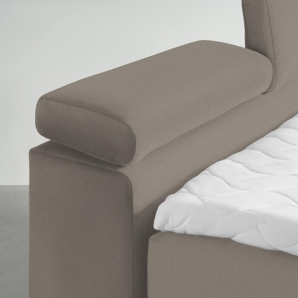 Boxspringbett Sevilla Graubraun ca. 160x200cm - Graubraun/Schwarz, KONVENTIONELL, Holz/Kunststoff (160/200cm) - Premium Living