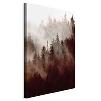 Slika Na Platnu Brown Forest - rjava, Basics, tekstil/leseni material (40/60/1,2cm) - artgeist