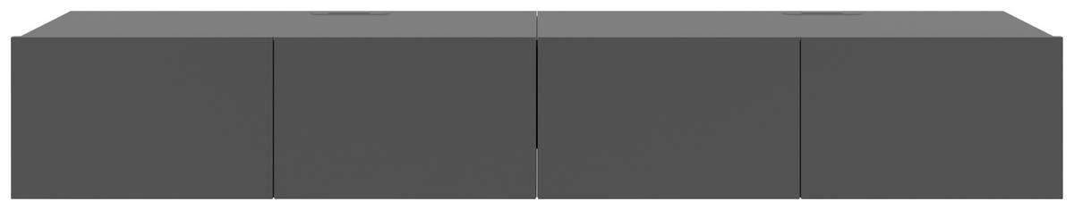 KOMODA NISKA NEWNIQ - antracytowy, Design, materiał drewnopochodny (240/36,7/45cm) - Hom`in
