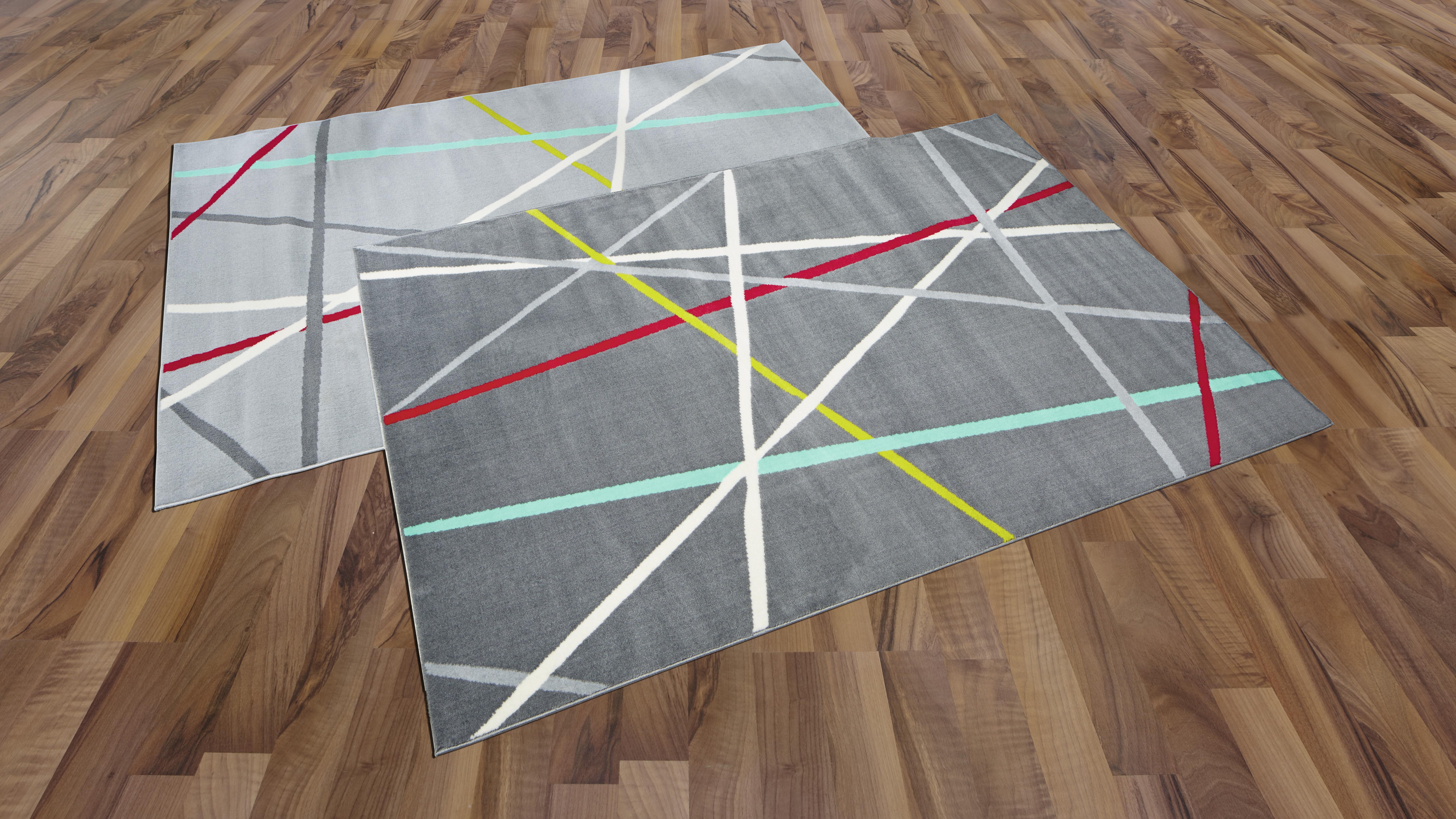 Webteppich FLASH 500 - Dunkelgrau/Multicolor, Textil (100/150cm) - Modern Living