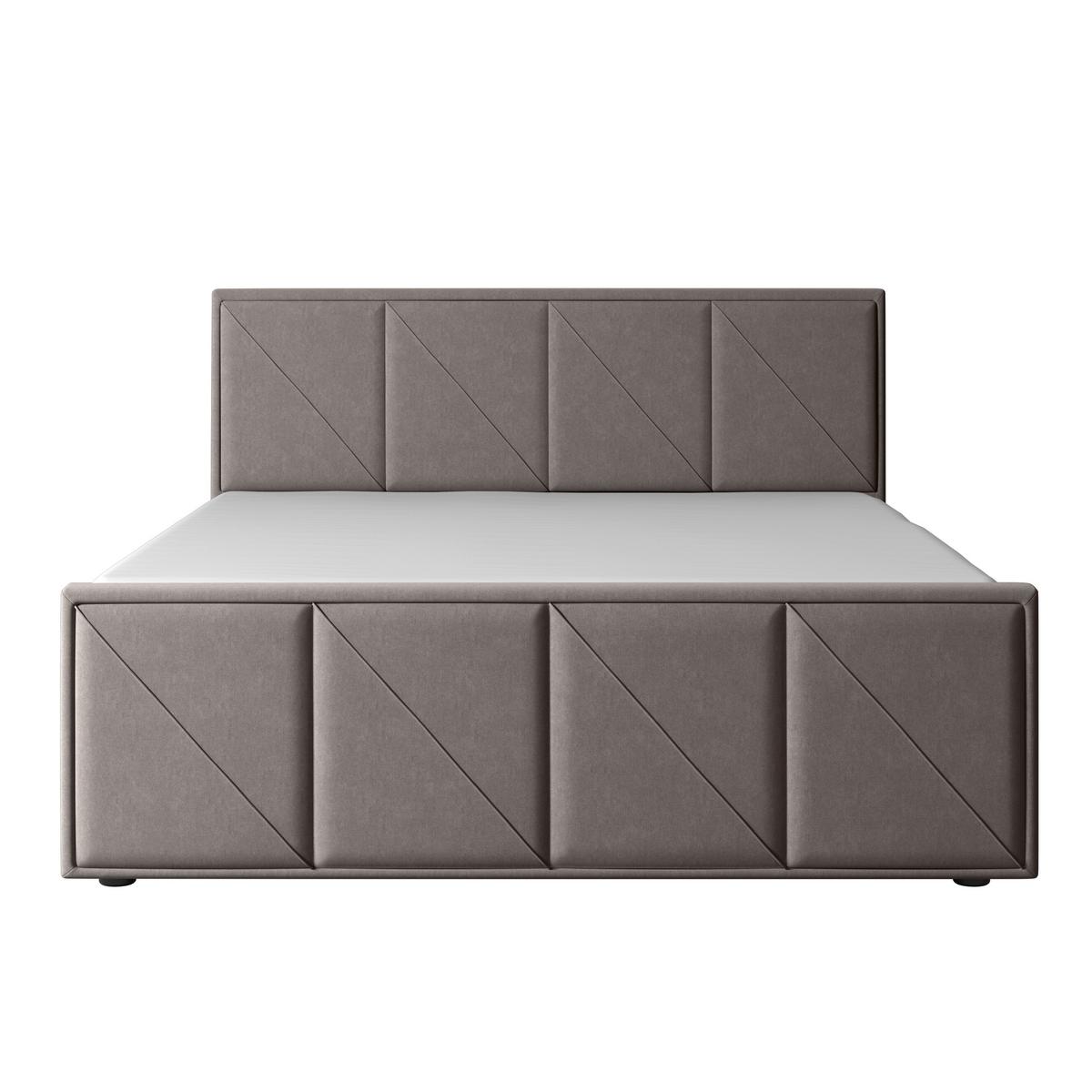 Boxspringbett Oslo Hellgrau ca. 180x200 cm Hellgrau - Hellgrau/Schwarz, MODERN, Holzwerkstoff/Kunststoff (180/200cm) - MID.YOU