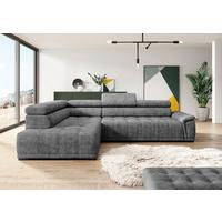 Kutna Garnitura Gremio - siva/crna, Moderno, tekstil/plastika (206/283cm) - Modern Living