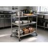 SERVERINGSVAGN SANDRO -EXKLUSIV- - silver/svart, Klassisk, metall/plast (95/88/55cm) - Mömax