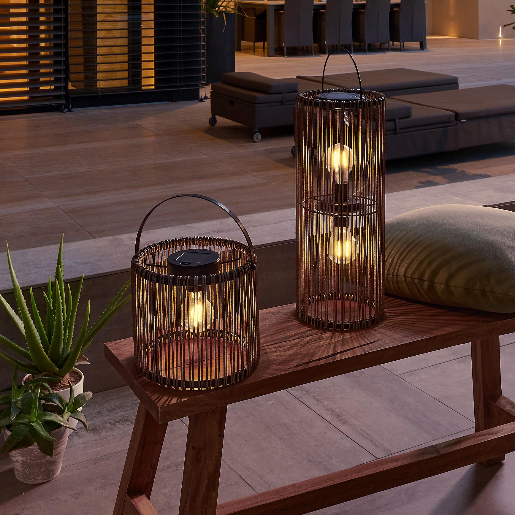 Solarleuchte Andrei max. 2 Watt - Braun, MODERN, Kunststoff/Metall (20/17-27cm) - Modern Living