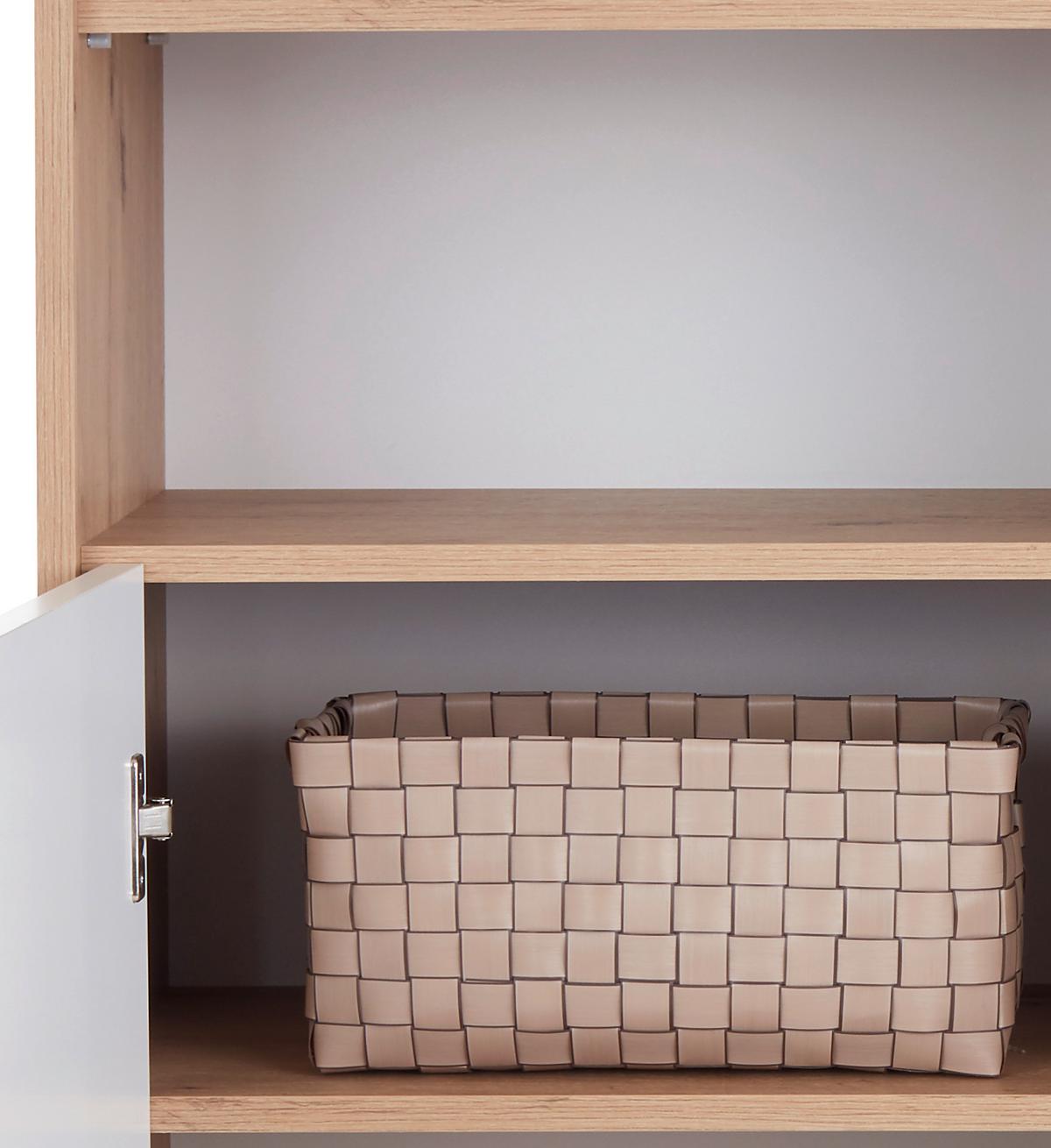 Regal Box - bijela/boje hrasta, Moderno, drvni materijal/plastika (75/205/40cm) - Modern Living