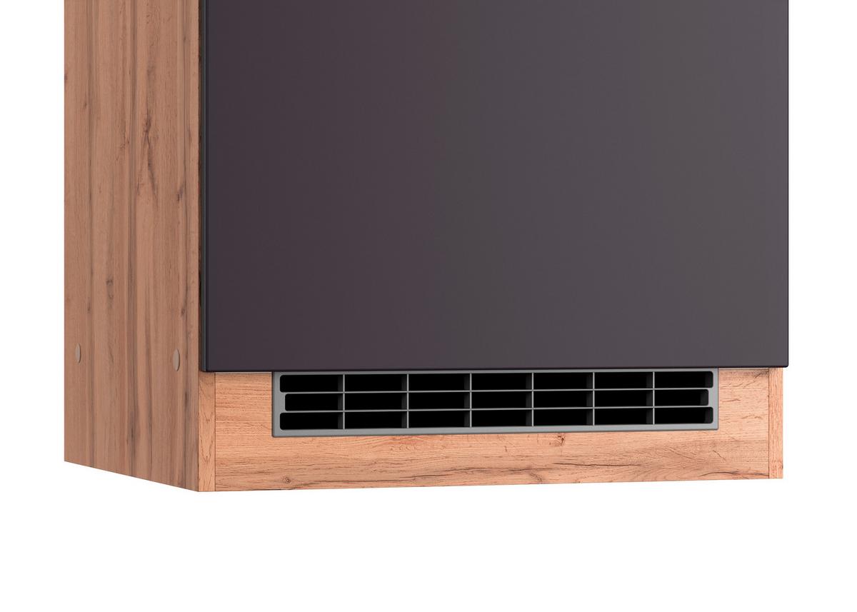 Geräteumbauschrank Turin ca. 60x166 cm Grau/Eiche - Eiche Wotan/Grau, Design, Holzwerkstoff (60/166/60cm) - Held