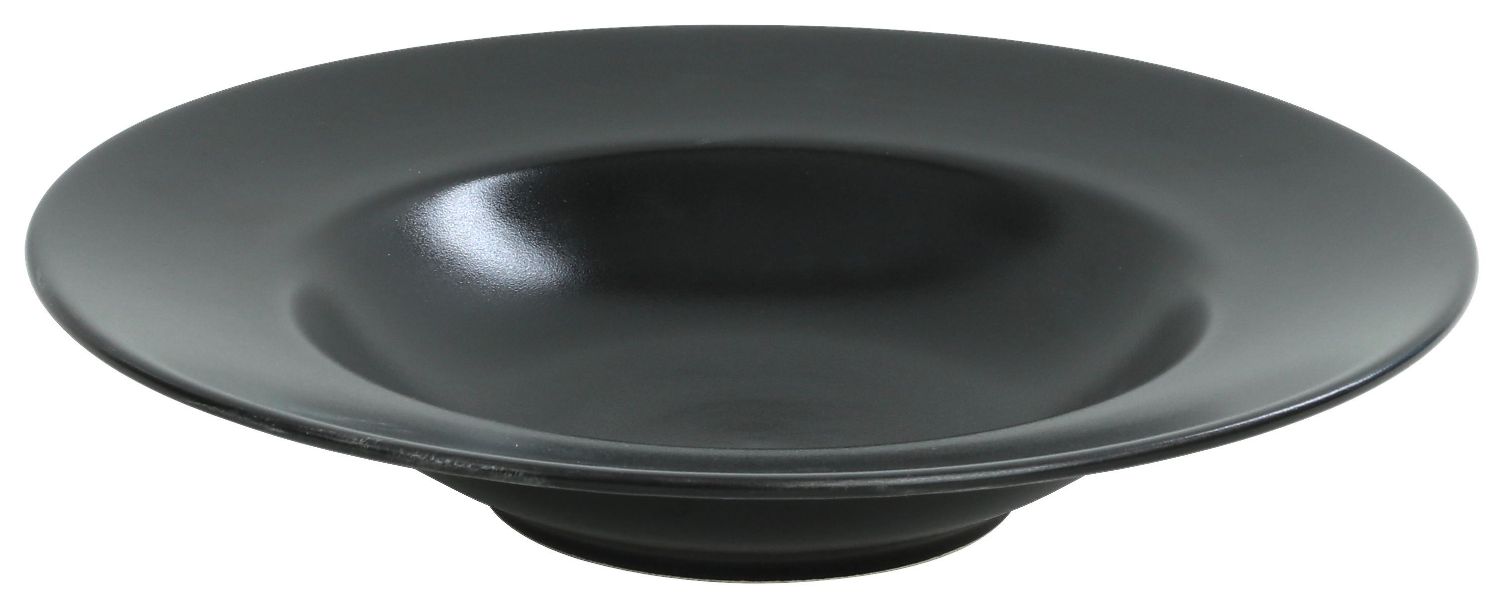 Pastateller Melly in Schwarz Ø ca. 28cm - Schwarz, MODERN, Keramik (28/5,3cm) - Premium Living