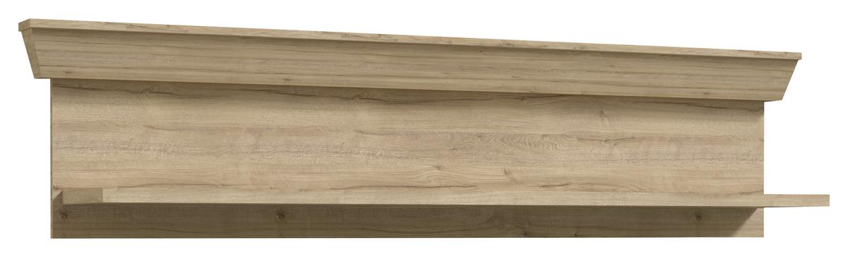 Poliță de perete CANNES - culoare lemn stejar, Romantik / Landhaus, plastic/metal (143/33/23cm) - Premium Living