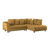 Kutna Garnitura Mendoza - siva/boje senfa, Design, tekstil/drvo (309/197cm) - Modern Living