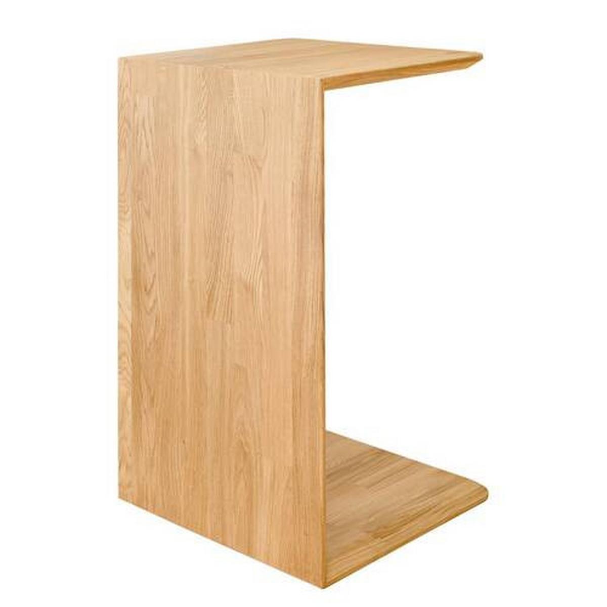 STOLIK BOCZNY ZOLO - kolor dębowy, Natur, drewno (35/38/60cm) - home24