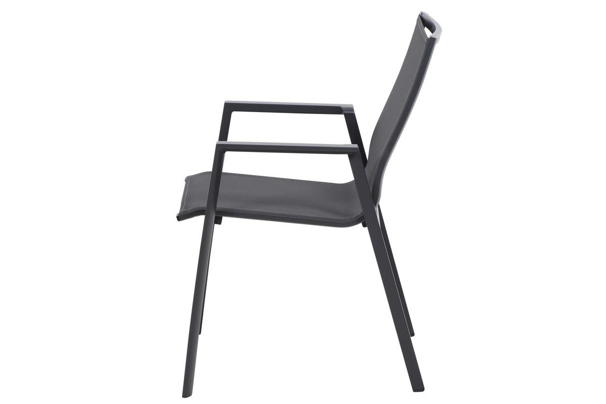 GARTENTISCHGRUPPE RENO SET + SILVA 7TLG - Anthrazit, MODERN, Keramik/Metall (100/88/220cm) - Siena Garden