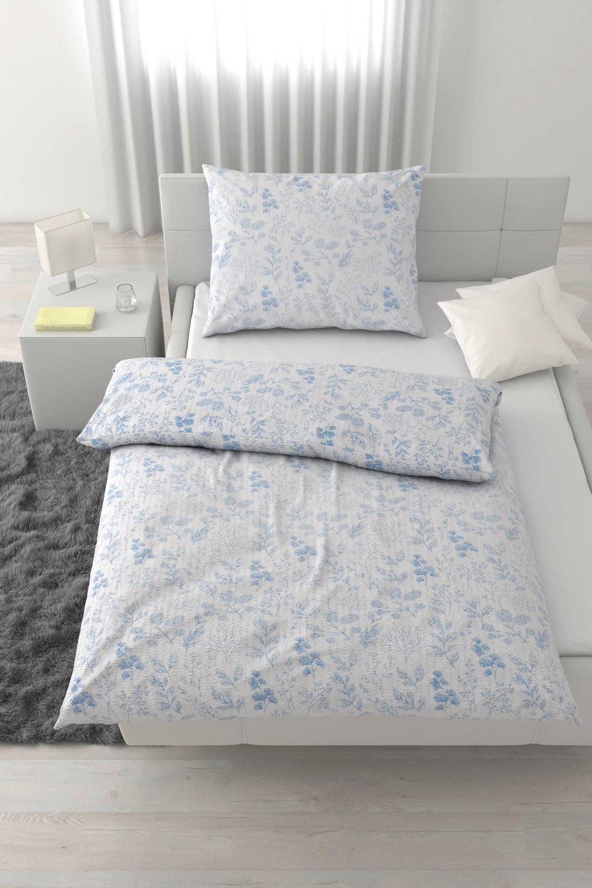 Bettwäsche Paris Hellblau ca. 140x200cm - Hellblau, Textil (140/200cm) - Mömax