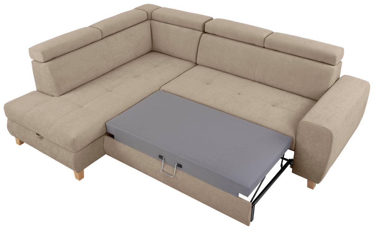 Kutna Garnitura Lugo - sivo-bež, Moderno, drvo/metal (205/98/266cm) - Modern Living
