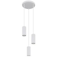 HÄNGELEUCHTE 57918-3HW JAMES - Weiss, Design, Metall (21/120cm) - Globo