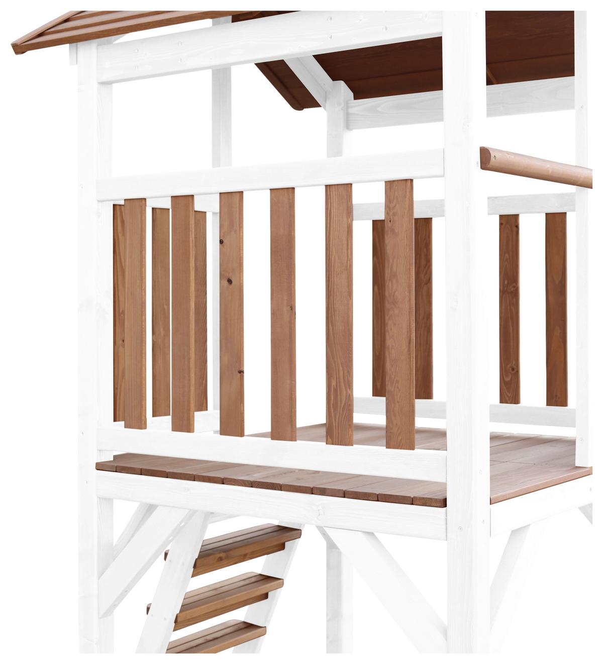 SPIELTURM A025.123.81 - Braun/Weiß, KONVENTIONELL, Holz/Kunststoff (356,6/241,9/349cm) - Ambia Garden