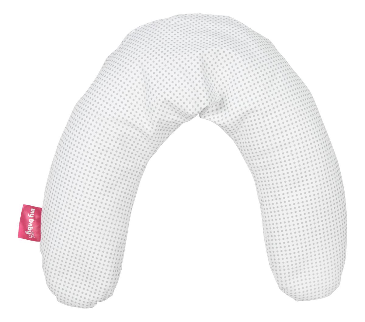 PODUSZKA POD KARK (NIEMOWLĘ) SEITENLAGERUNGSKISSEN - biały/szary, Basics, tkanina (102/102cm) - My Baby Lou