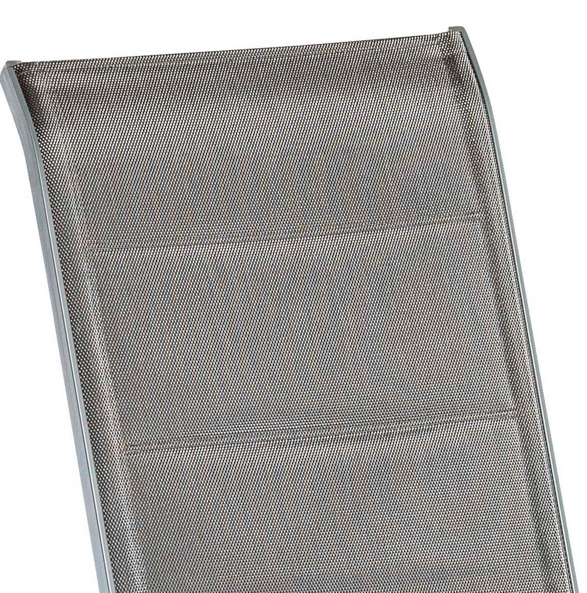 Vrtni Stol Amalfi Di Lusso, 2 Kos, Rjava - srebrne barve/rjava, Konvencionalno, kovina/tekstil (56,5/104/77cm) - Gardenson