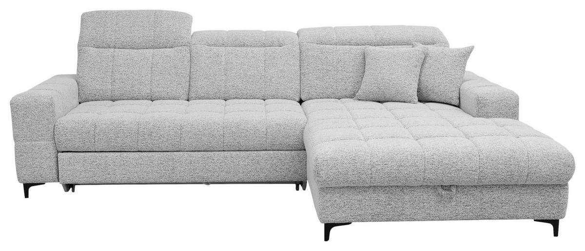 Kutna Garnitura Santorini - siva/crna, Moderno, tekstil (291/87/193cm) - Premium Living