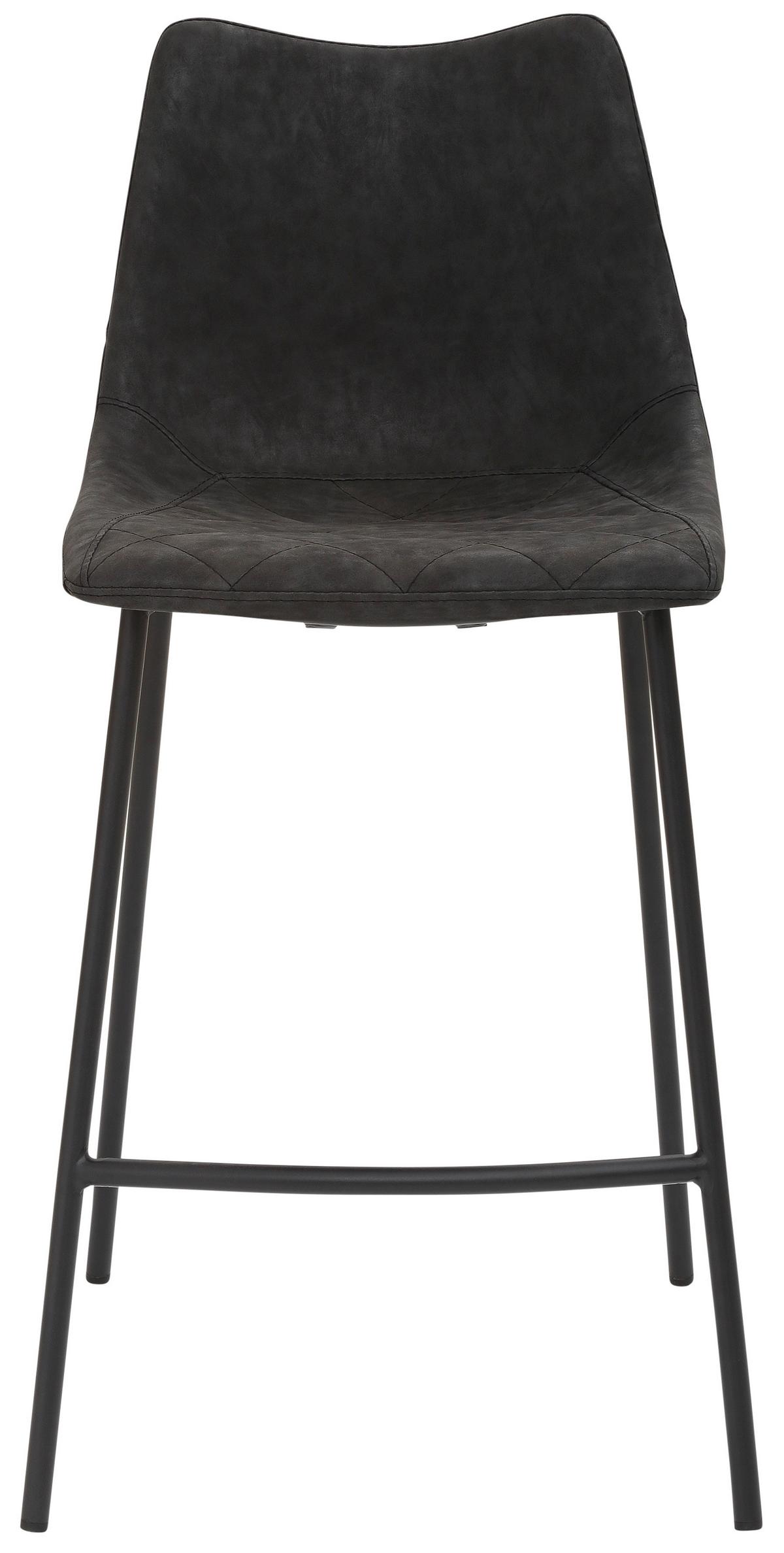 Barhocker My Solo ca. 49x100 cm Schwarz - Schwarz, KONVENTIONELL, Textil/Metall (49/99,5/55cm) - Livetastic