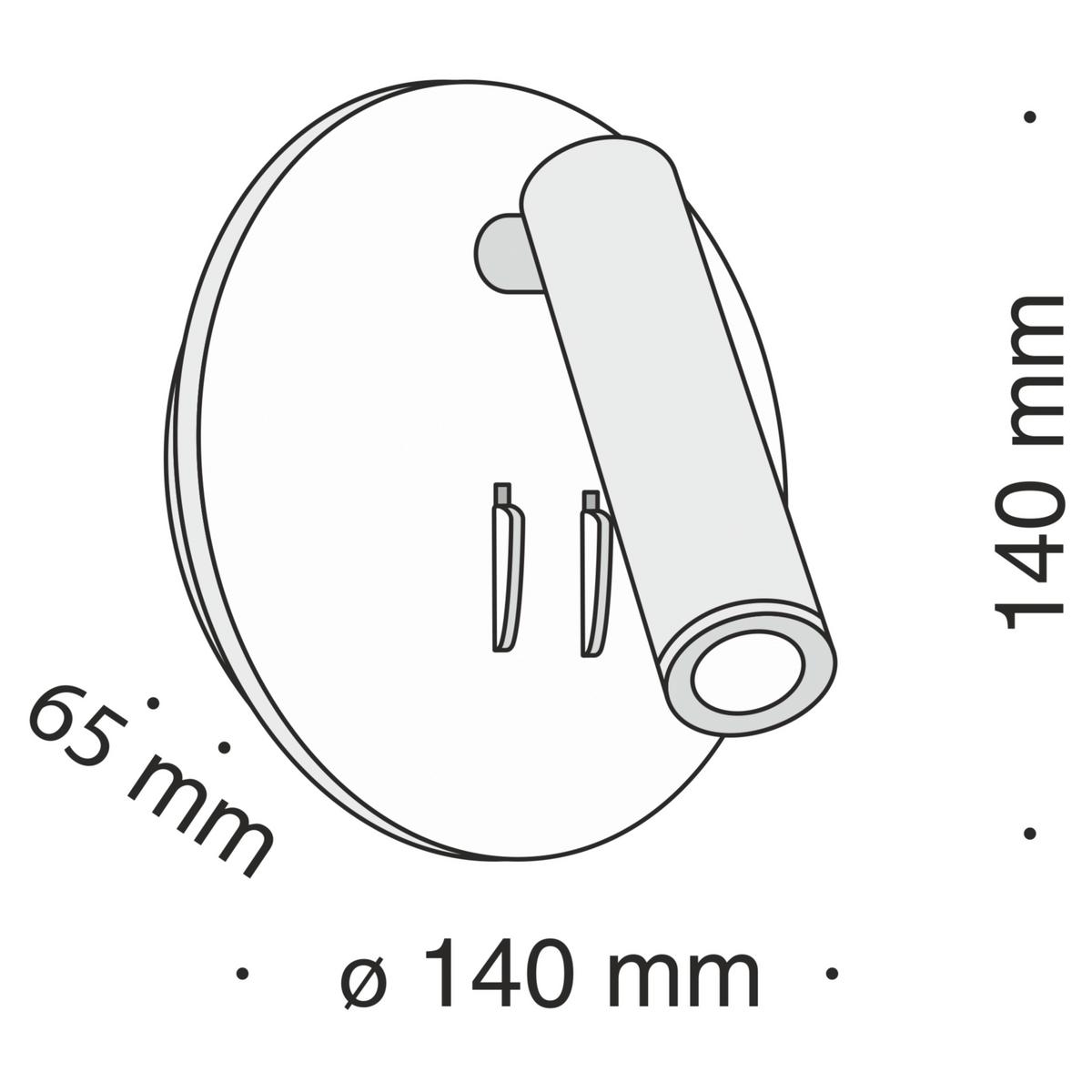 WANDLEUCHTE IOS 176 - Weiss, Basics, Kunststoff/Metall (6,5/14/14cm) - MAYTONI