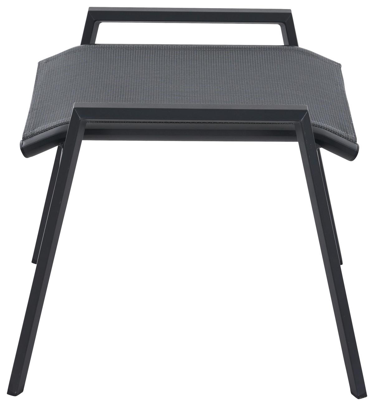 Gartenhocker Tauro Anthrazit - Anthrazit, Basics, Kunststoff/Metall (59/47/56,5cm) - Siena Garden