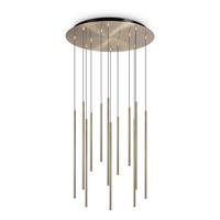LED-Hängeleuchte Filo Messingfarben max. 25 Watt - Messingfarben, Design, Metall (60/60/105/150cm) - Ideal Lux