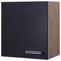 Küchenoberschrank Anthrazit/Eiche - Edelstahlfarben/Eichefarben, MODERN, Holzwerkstoff/Metall (50/54/32cm) - FlexWell