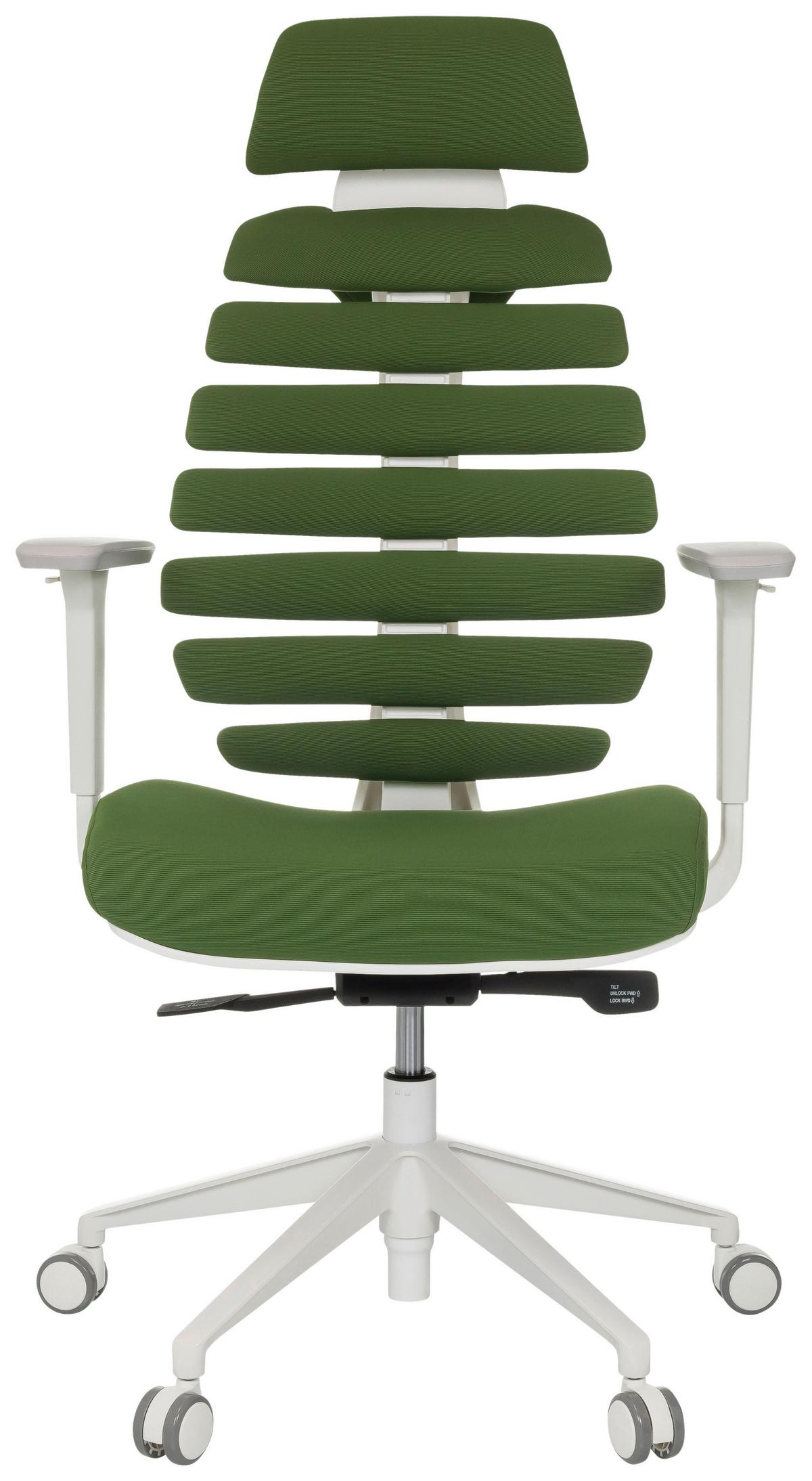 Pisarniški Stol Ergo Line W, Zelena - zelena/bela, Moderno, umetna masa/tekstil (67/116 - 133/65cm) - MID.YOU