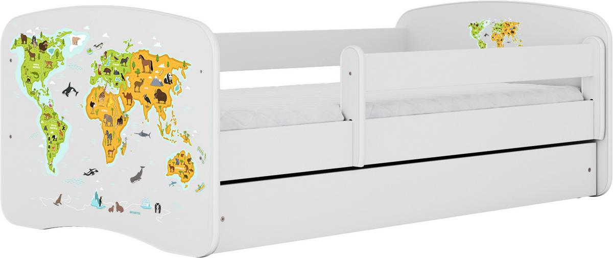 Otroška Postelja Babydreams, Bela, 80x160cm - bela/barve breze, Moderno, tekstil/leseni material (80/160cm) - MID.YOU