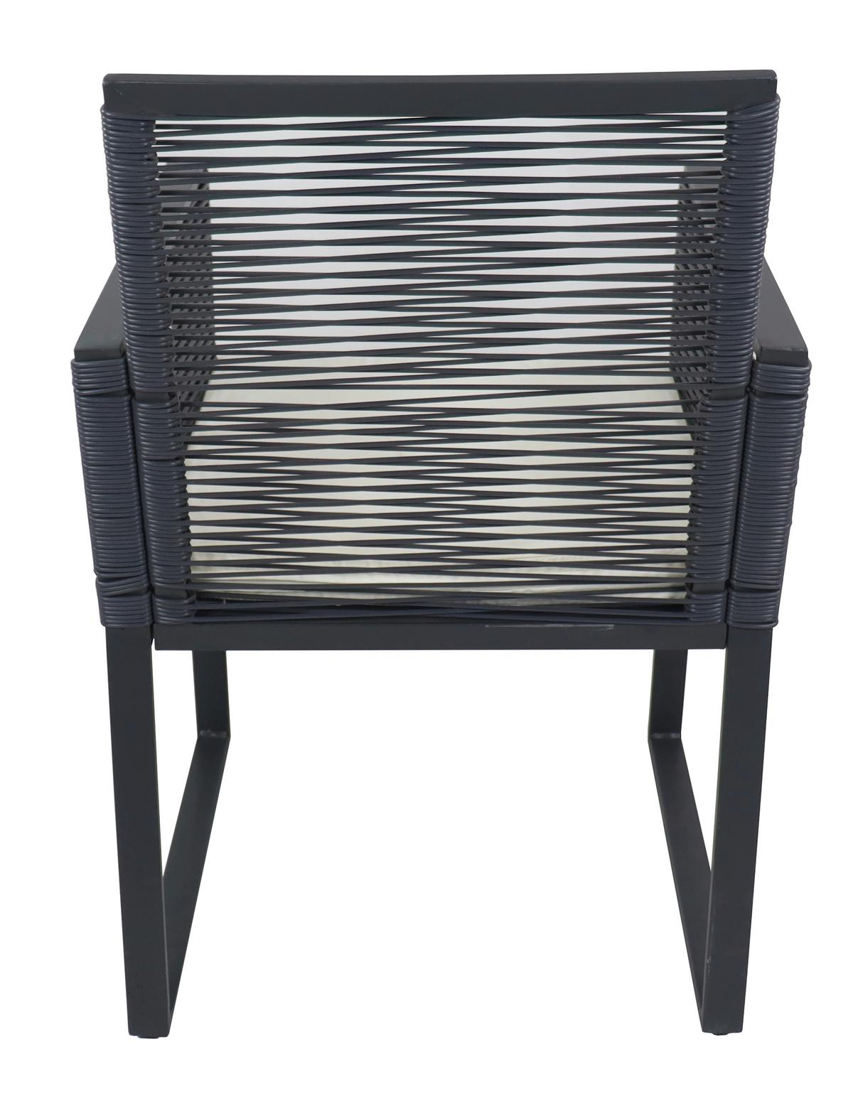 Gartenset Fidola 3-tlg. Schwarz - Schwarz, MODERN, Glas/Kunststoff - MID.YOU