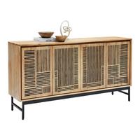Sideboard Tarim Schwarz/Akazienfarben - Schwarz/Akaziefarben, LIFESTYLE, Holz/Metall (160/85/40cm) - Mömax