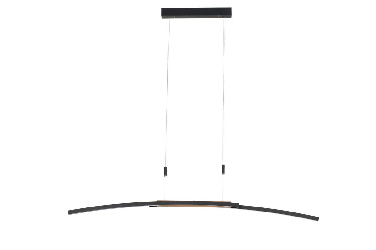 LAMPA WISZĄCA LED DONATELLO DIETER KNOLL - czarny, Basics, metal/drewno (130/6,5/155cm) - Dieter Knoll