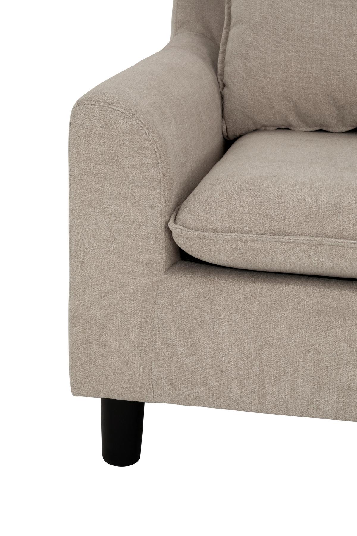 Sedežna Garnitura Milly, Bež - črna/bež, Moderno, umetna masa/tekstil (207/138cm) - P & B