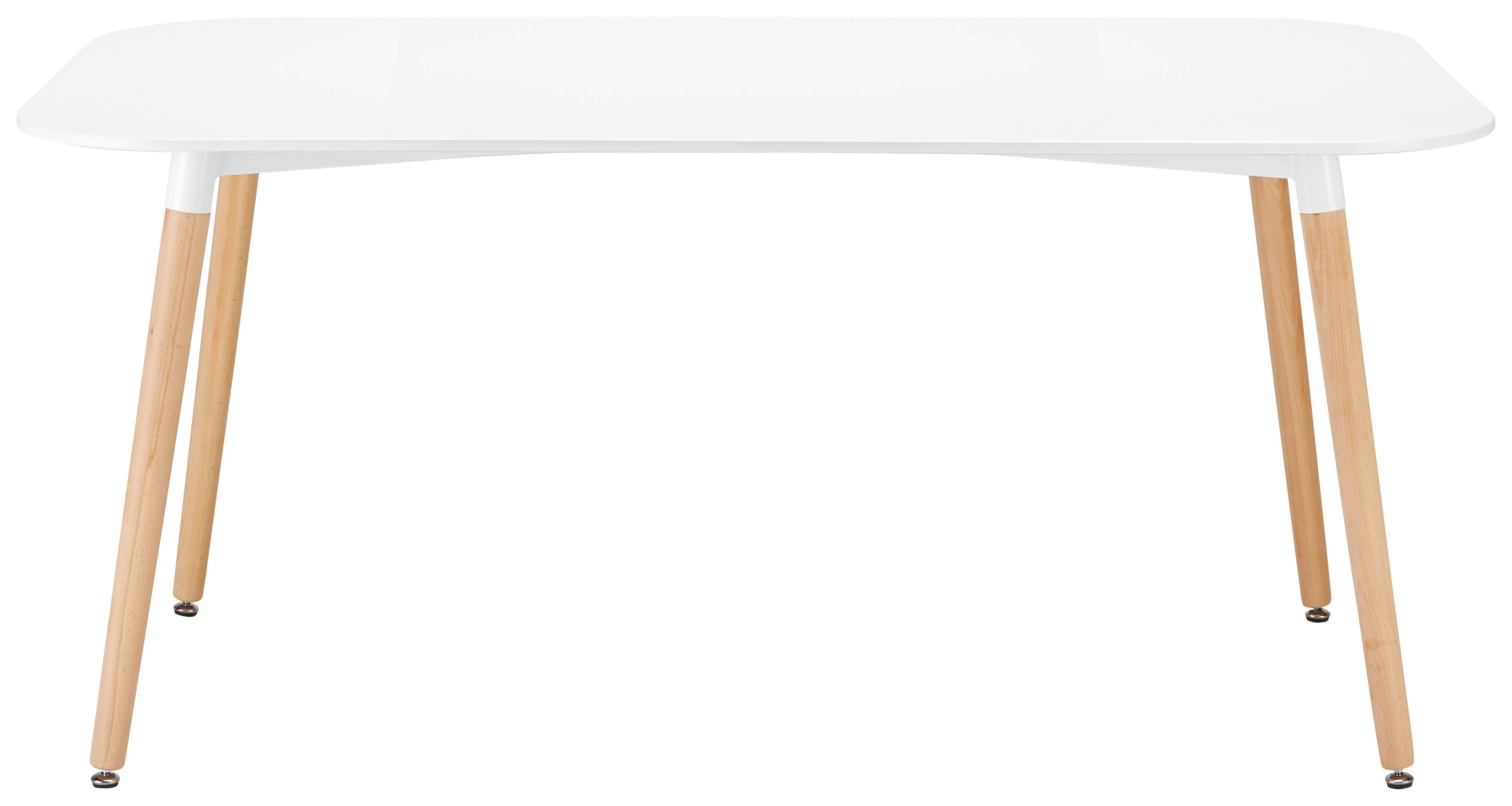 Esstisch Anuk Weiß MDF ca. 160x90 cm - Buchefarben/Weiß, MODERN, Holz/Holzwerkstoff (160/90/75cm) - Bessagi Home