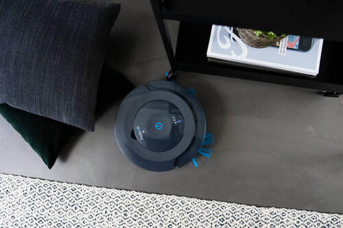 ROBOT ODKURZAJĄCY HOOGO RO 201 - niebieski/ciemnoszary, Konventionell, tworzywo sztuczne (28,5/7cm)