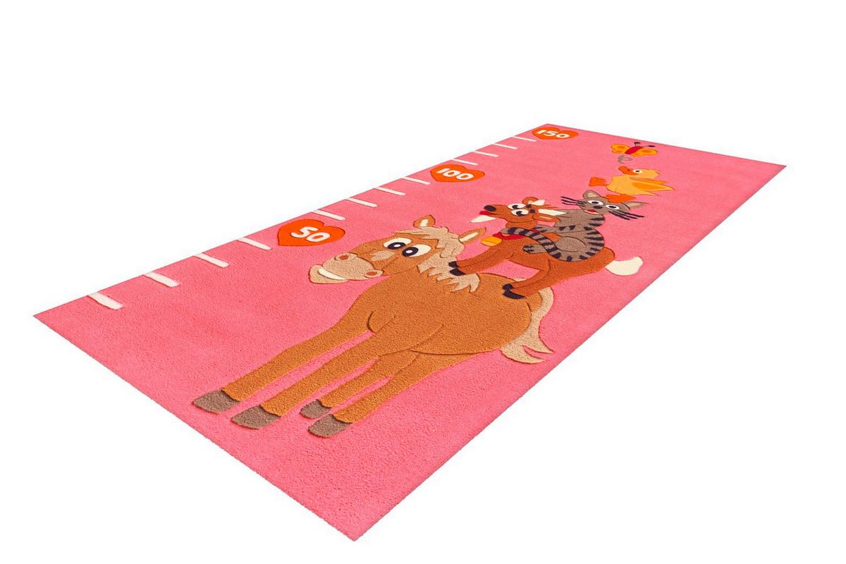 KINDERTEPPICH JOY 4168 ROSA ANIMALS 75 X 160 - Rosa, Basics, Textil (75/160cm) - Kayoom