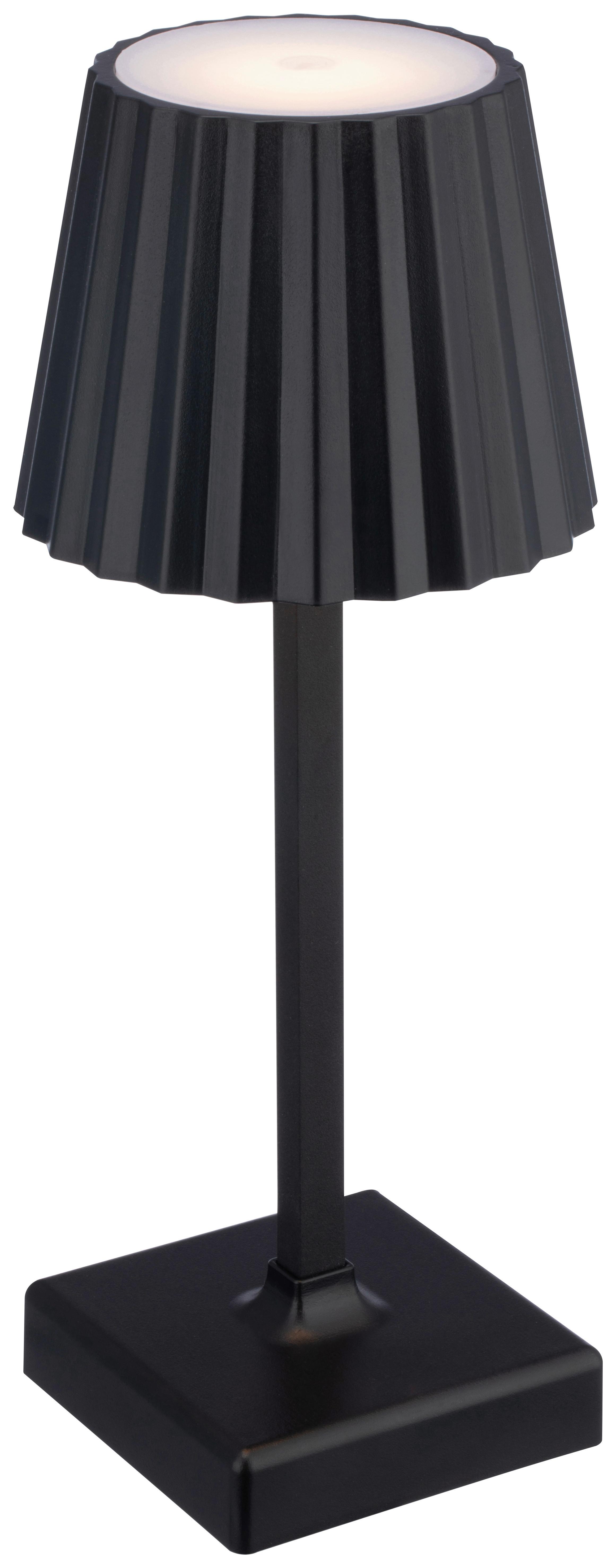 Namizna Svetilka Gopi, Črna, Ca. 10,5/10,5/26 Cm - črna, Moderno, kovina/umetna masa (10,5/10,5/26cm) - Mömax